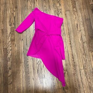 Chiara Boni Magenta One-Shoulder Top